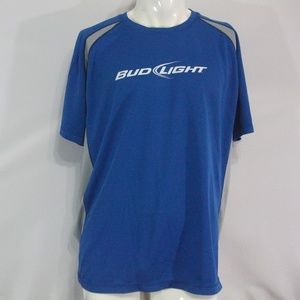 Bud Light Beer Blue Gray Mens T Shirt